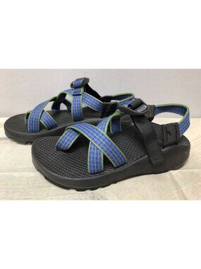 Chaco Z2 Blue/Green Classic Toe Loop Comfort Sport Hiking Sandals Womens 6 (6C84